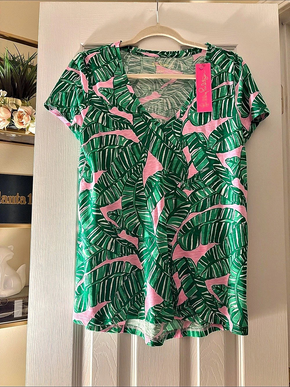 Lilly Pulitzer Delia Dress Floral Mini Dress in Green & Pink Size Small NWT